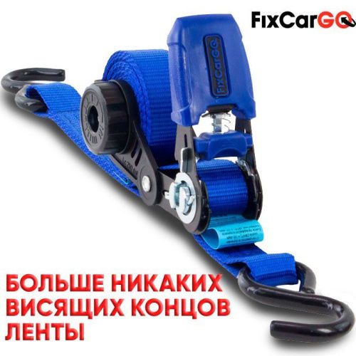 Ремень стяжной 25 мм. 0,8 т. с намотчиком и S крюками